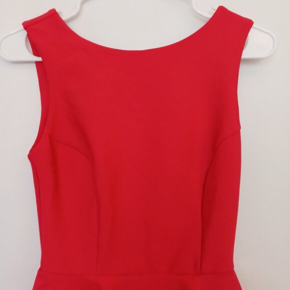 Topshop Womens Peplum Scuba Material Pencil Dress Size 2 Cocktail Bodycon Office - Picture 3 of 7